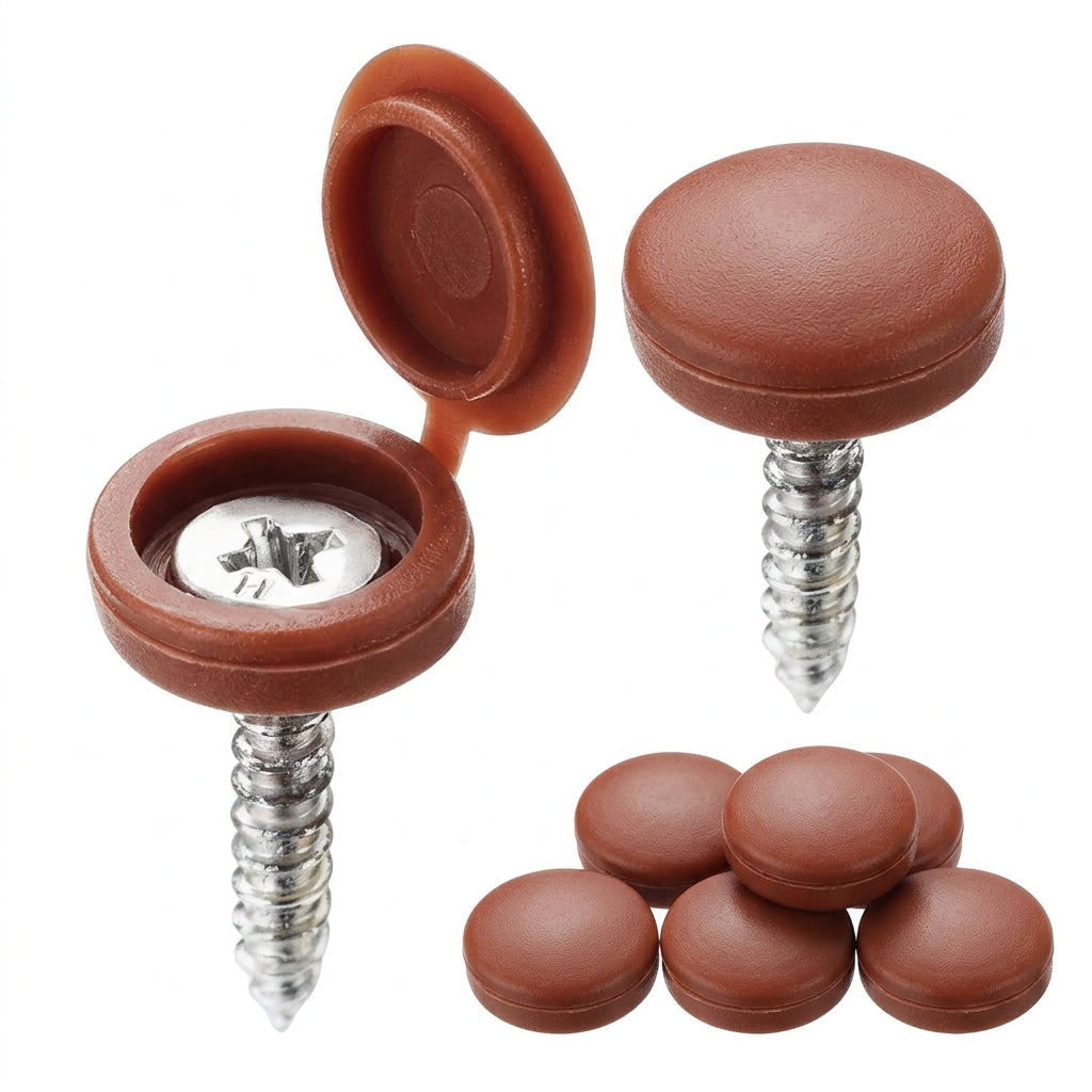 Tapas protectoras de plástico para tornillos Phillips y cruz, decorativas